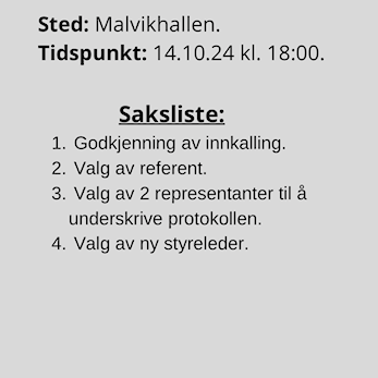 Innkalling til ekstraordinært årsmøte